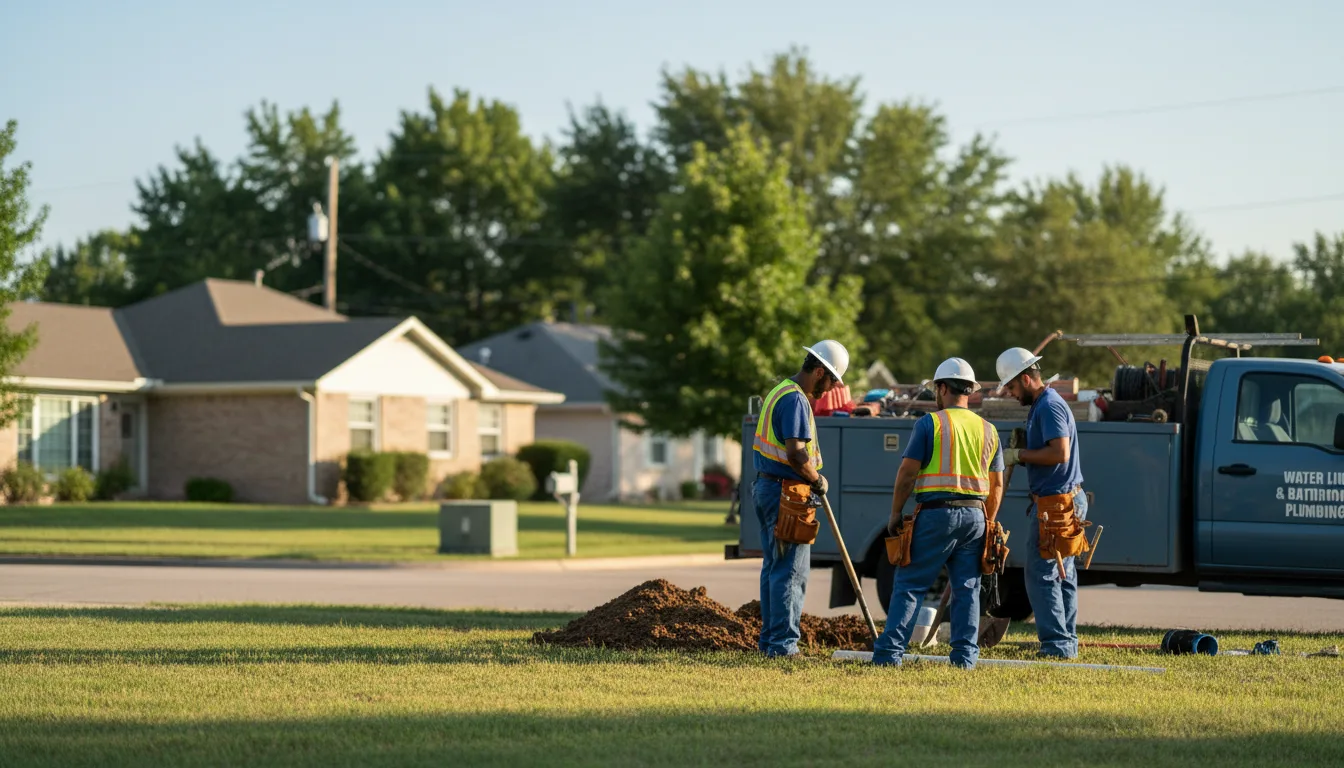 Residential water line and bathroom plumbing service in Rover, AR
